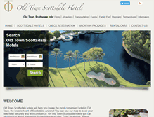Tablet Screenshot of oldtownscottsdalehotels.com